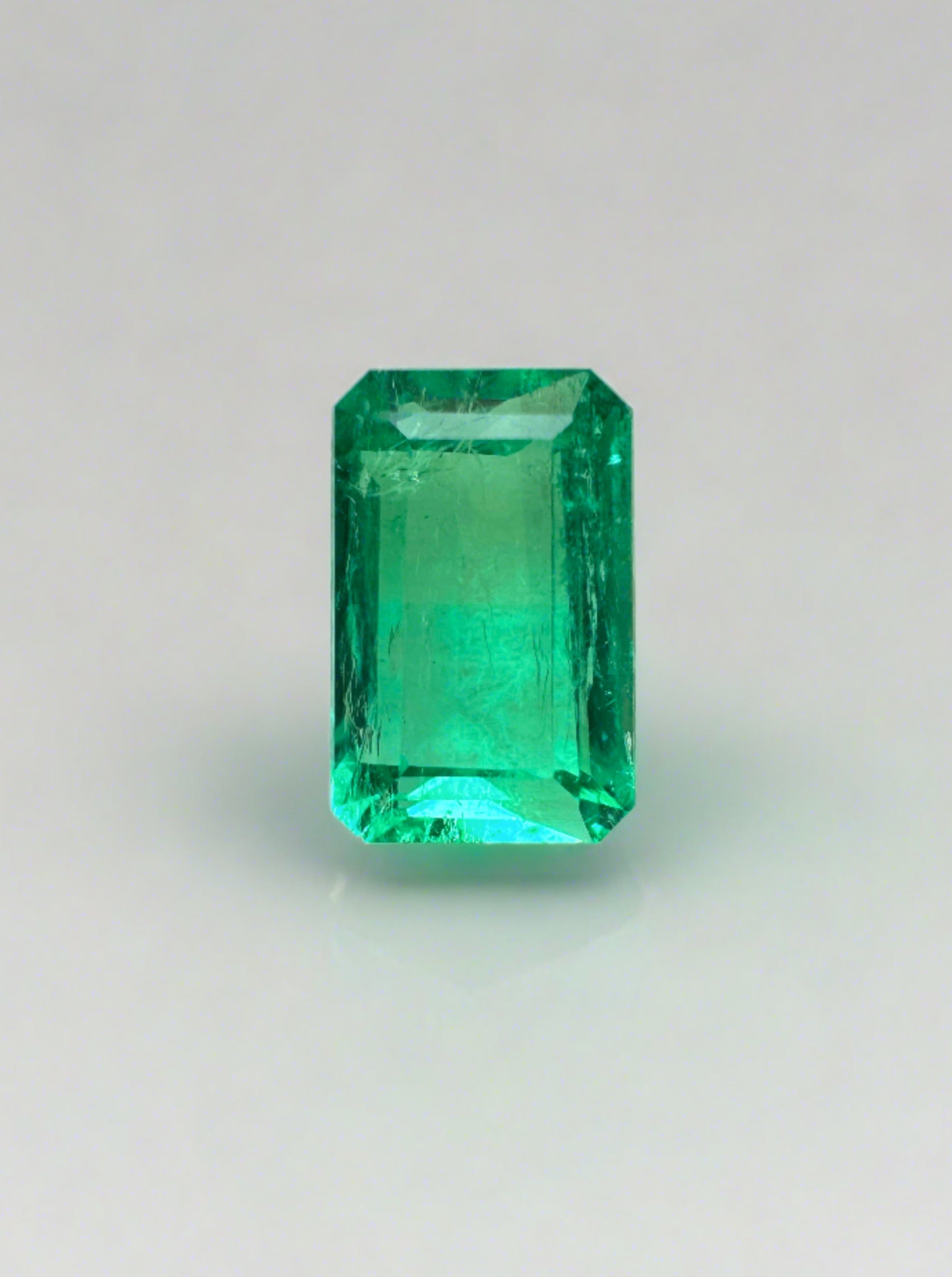 1.50 Carat 8x5mm Muzo Green Natural Loose Colombian Emerald - Emerald Cut Gemstone for Jewelry Making, Engagement Rings & Luxury Gifts