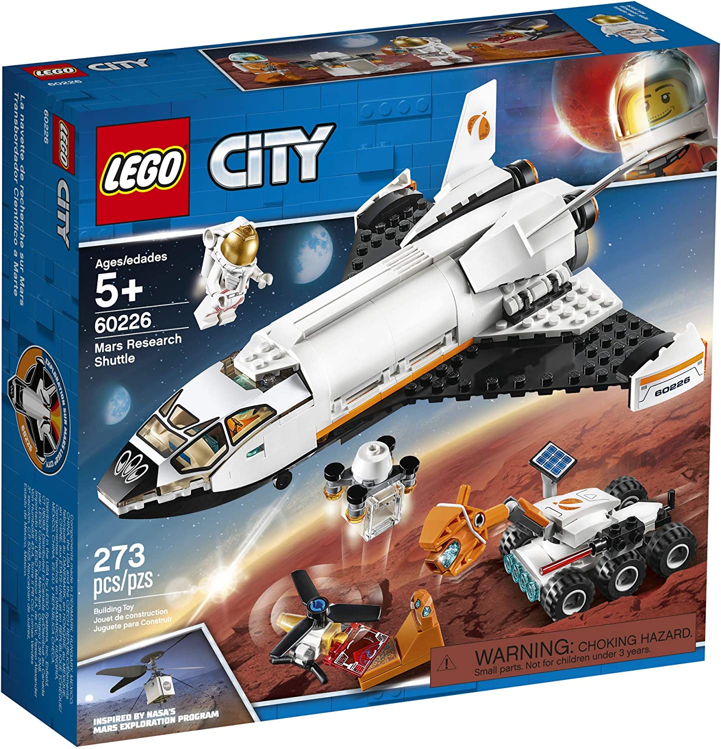 LEGO City Space Mars Research Shuttle 60226 Building Toy Set for Kids - STEM Learning & Space Exploration Play