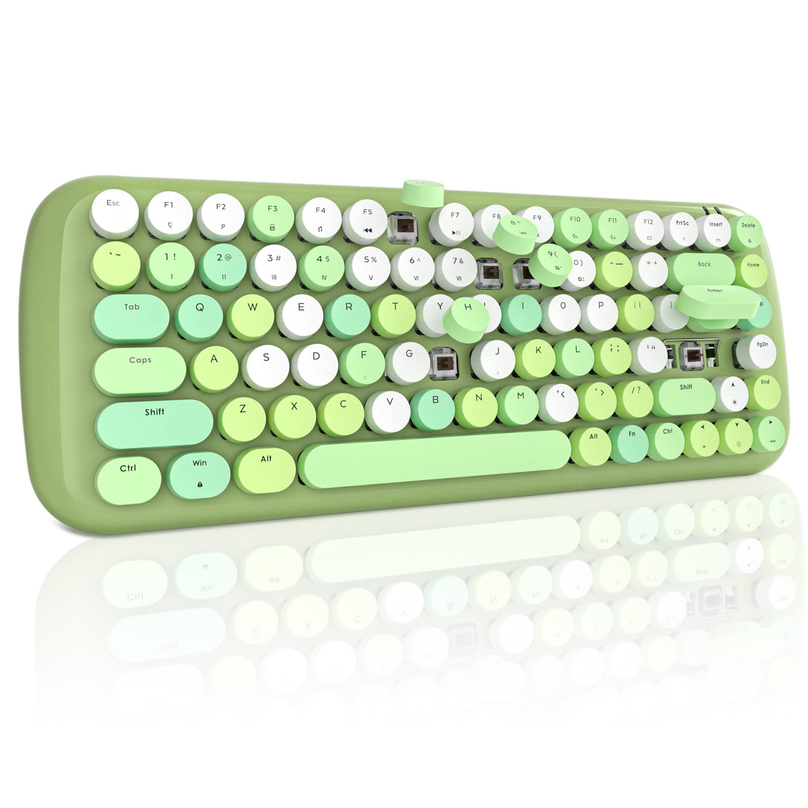 STOGA Retro Mechanical Gaming Keyboard - 84-Key Wired Typewriter Keyboard with Brown Switches, RGB Backlit for Windows & Mac - Perfect for Typing, Gaming & Office Work