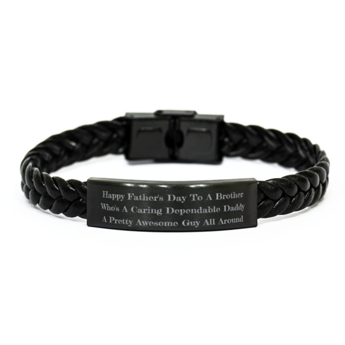 Braided Leather Bracelet for Dad - Thoughtful Father's Day Gift for Caring Dependable Dads | Perfect for Holidays, Birthdays & Special Occasions