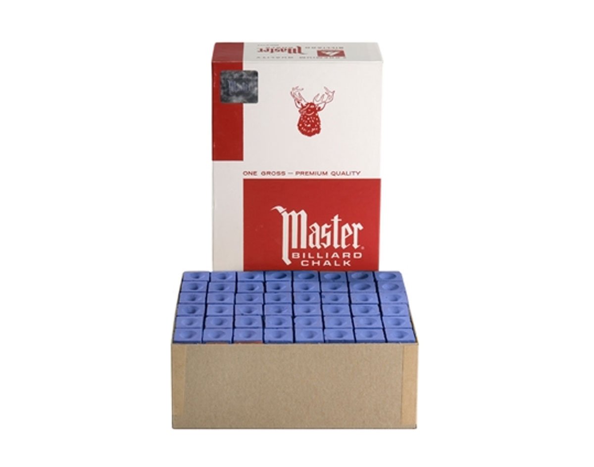 CHM144 Gross 144 Master Billiard Chalk - Blue Color Pool Cue Chalk for Professional Players | Perfect for Snooker, Pool Tables & Cue Sports Accessories
