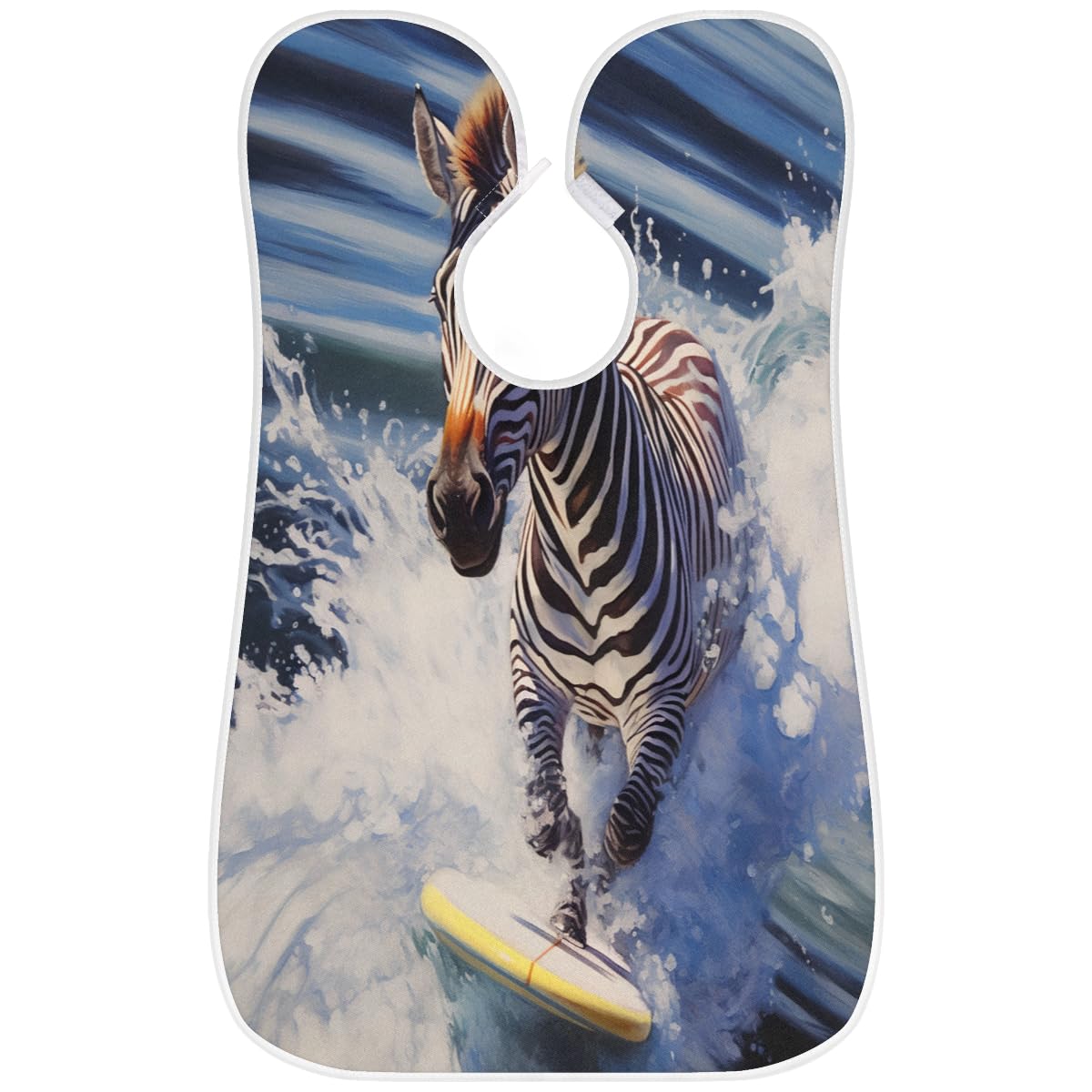 Zebra Ocean Summer Beard Shaving Bib for Men - Waterproof Hair Dye Apron & Barber Cape for Haircut, Beard Trimming & Makeup - Sink Hair Catcher & Grooming Accessory (Perfect for Home Barbering, Salon Styling & DIY Hair Coloring)