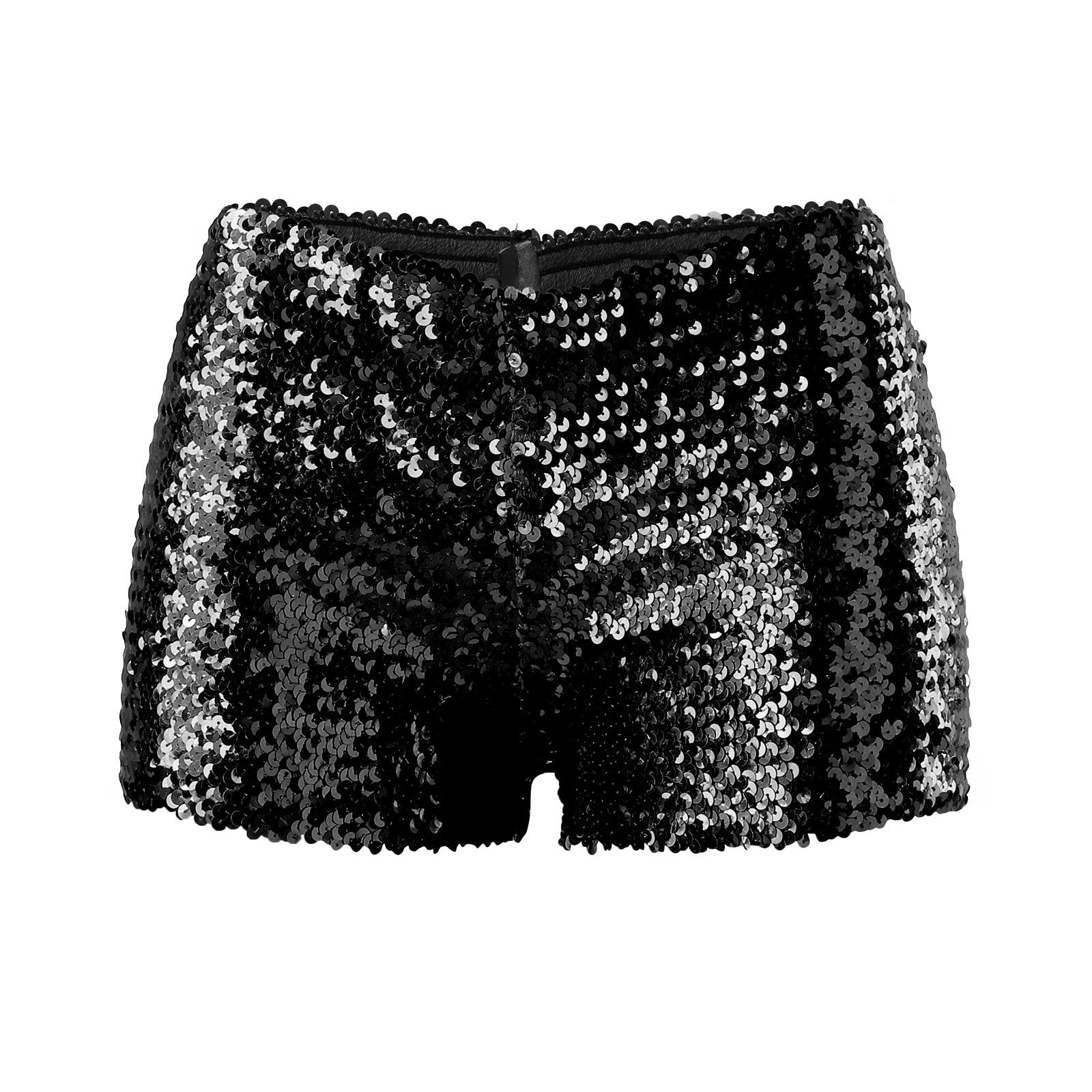 Sparkly Sequin Shorts for Women - Elastic Waist & Straight Leg | Party & Summer Wear