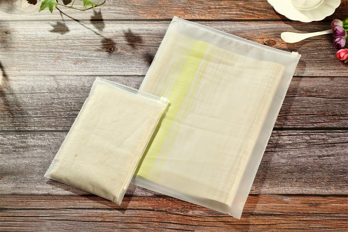 50pcs Resealable Zipper Bags - 20x30cm Semi Transparent Plastic Storage Bags for Food, Jewelry, Crafts & Organizing | Airtight, Durable & Reusable