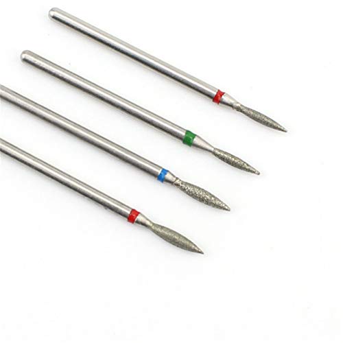 6/7 Diamond Nail Drill Bits Set - Professional Manicure & Pedicure Tools with Silicon Ceramic Stone Tips for Electric Nail Files (4pcs-H6) - Perfect for Salon, Home Nail Care & DIY Nail Art