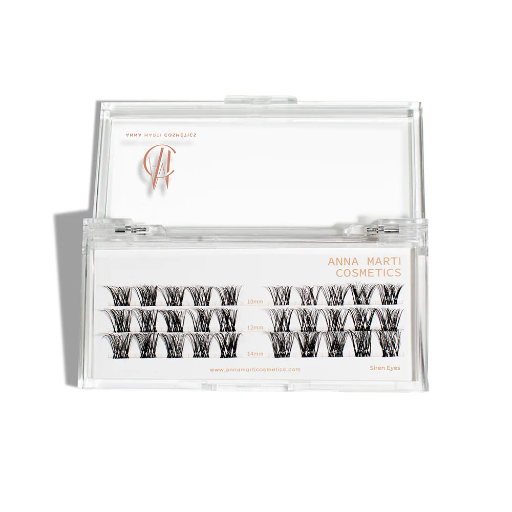 Anna Marti Cosmetics Siren Eyes Lash Clusters - Voluminous False Eyelashes for Dramatic Eye Makeup | Perfect for Date Night, Parties & Special Occasions