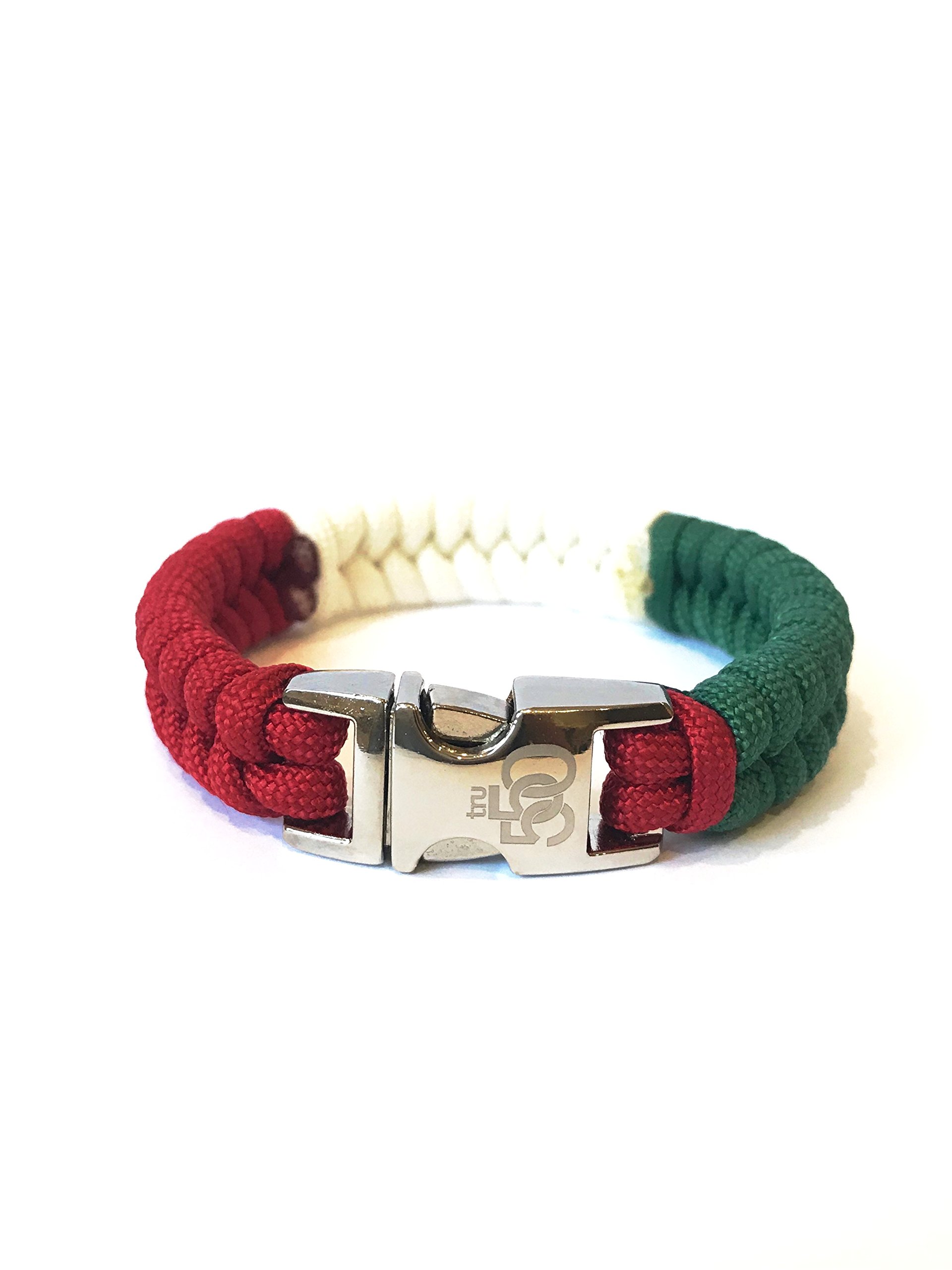 Men's & Women's Italy Flag Paracord Survival Bracelet - Adjustable 7.0