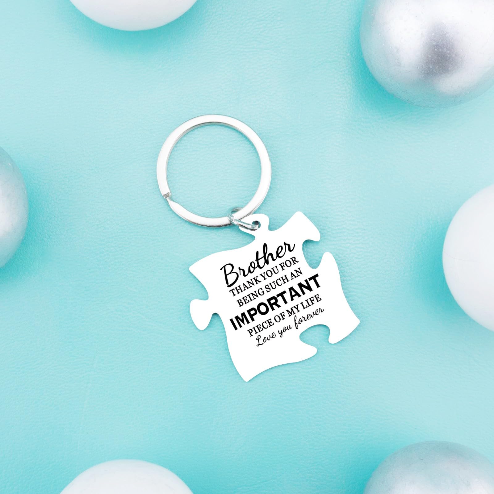 Personalized Keychain Gift for Brother - Engraved Birthday Present from Sister - Perfect for Adult Brothers, Big Brother Gifts & Special Occasions - Ideal for Birthdays, Christmas & Brother's Day