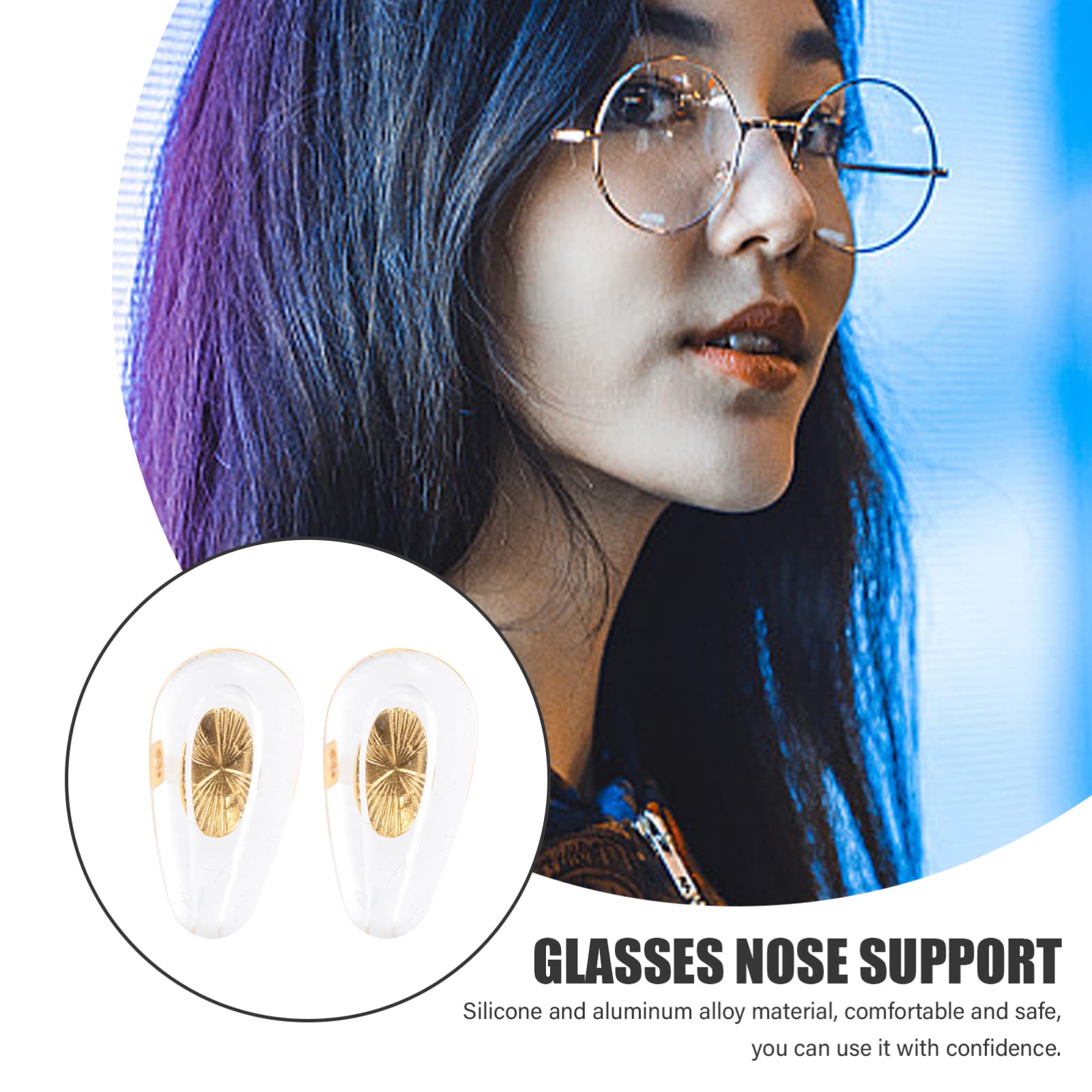 GLEAVI 15 Pairs Silicone Nose Pads for Glasses - Soft Comfortable Eyeglass Nose Support Pads, Universal Fit for Most Frames - Reduce Pressure & Prevent Slipping (Perfect for Reading, Working & Daily Wear)
