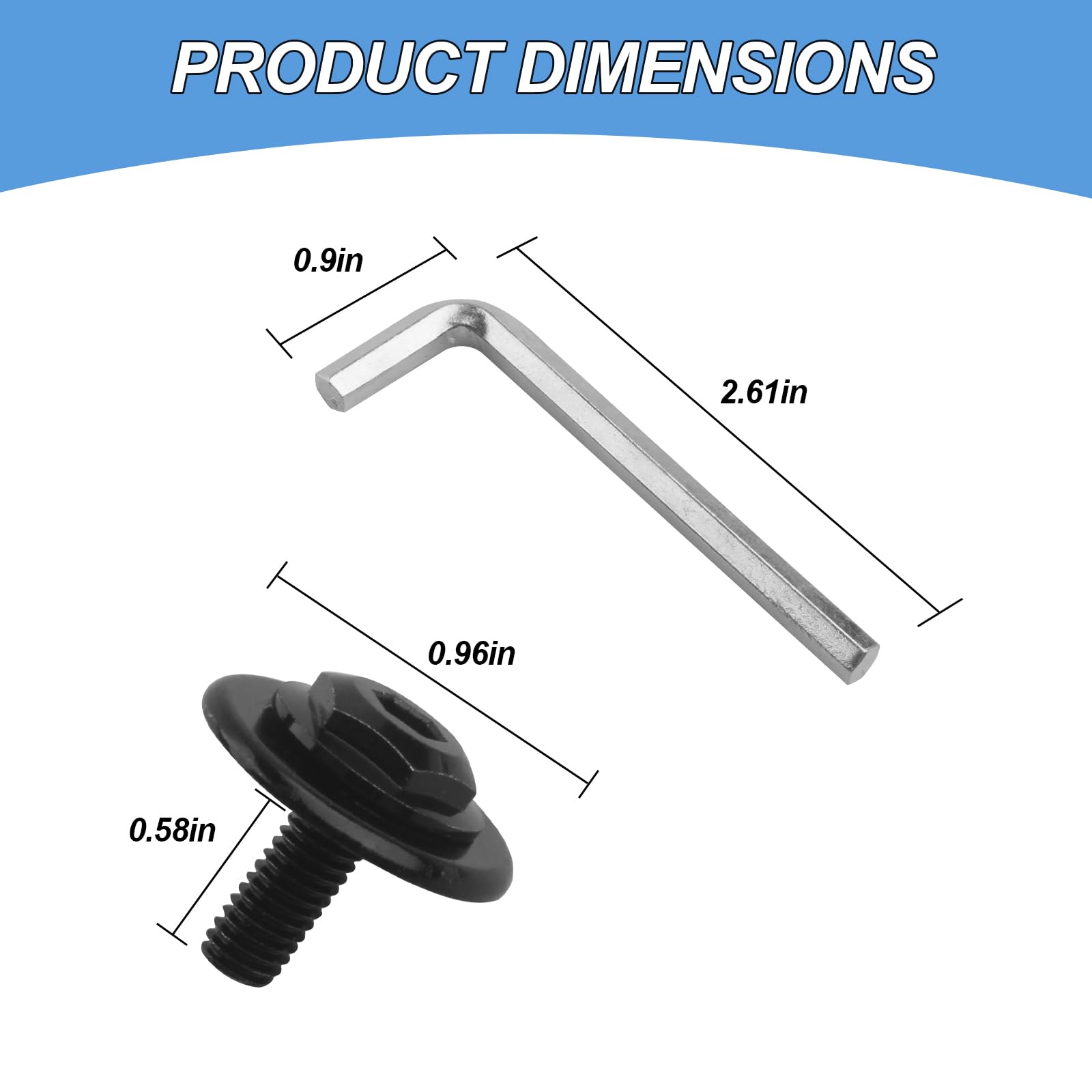 Rockwell Sonicrafter Replacement Fastening Kit (RW9157) - Includes 2 Screws & 1 Allen Key | Compatible with RK5100K, RK5108K, RK5112K, RK2514K2 Oscillating Multitools | Perfect for DIY Home Repairs, Woodworking & Professional Renovations