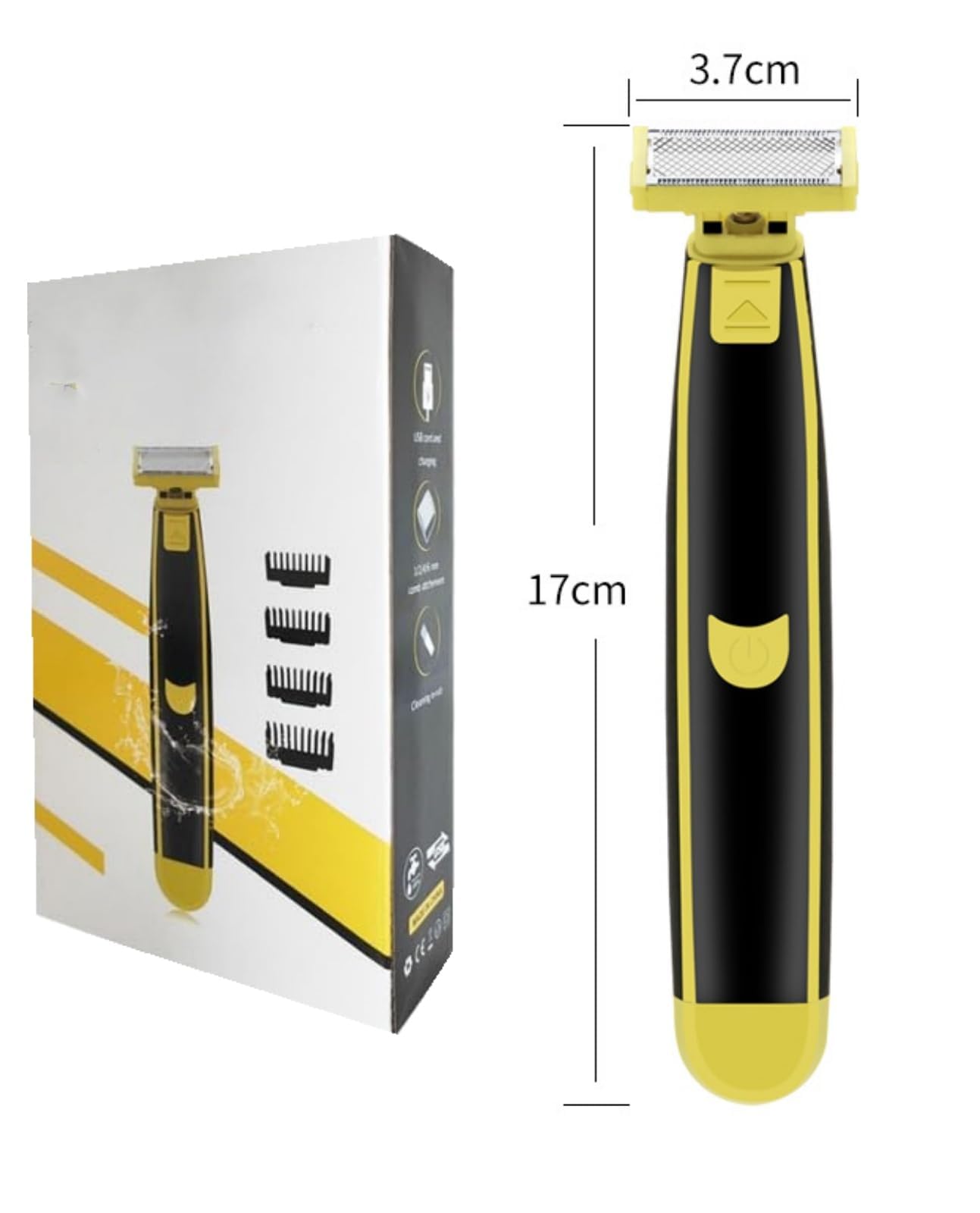 Premium Wet & Dry Electric Shaver for Men - Rechargeable Cordless Razor with Fast Motor & Non-Slip Grip - Includes Electric Shaver Cleaner - Perfect for Travel, Gym & Daily Shaving (Model #4)