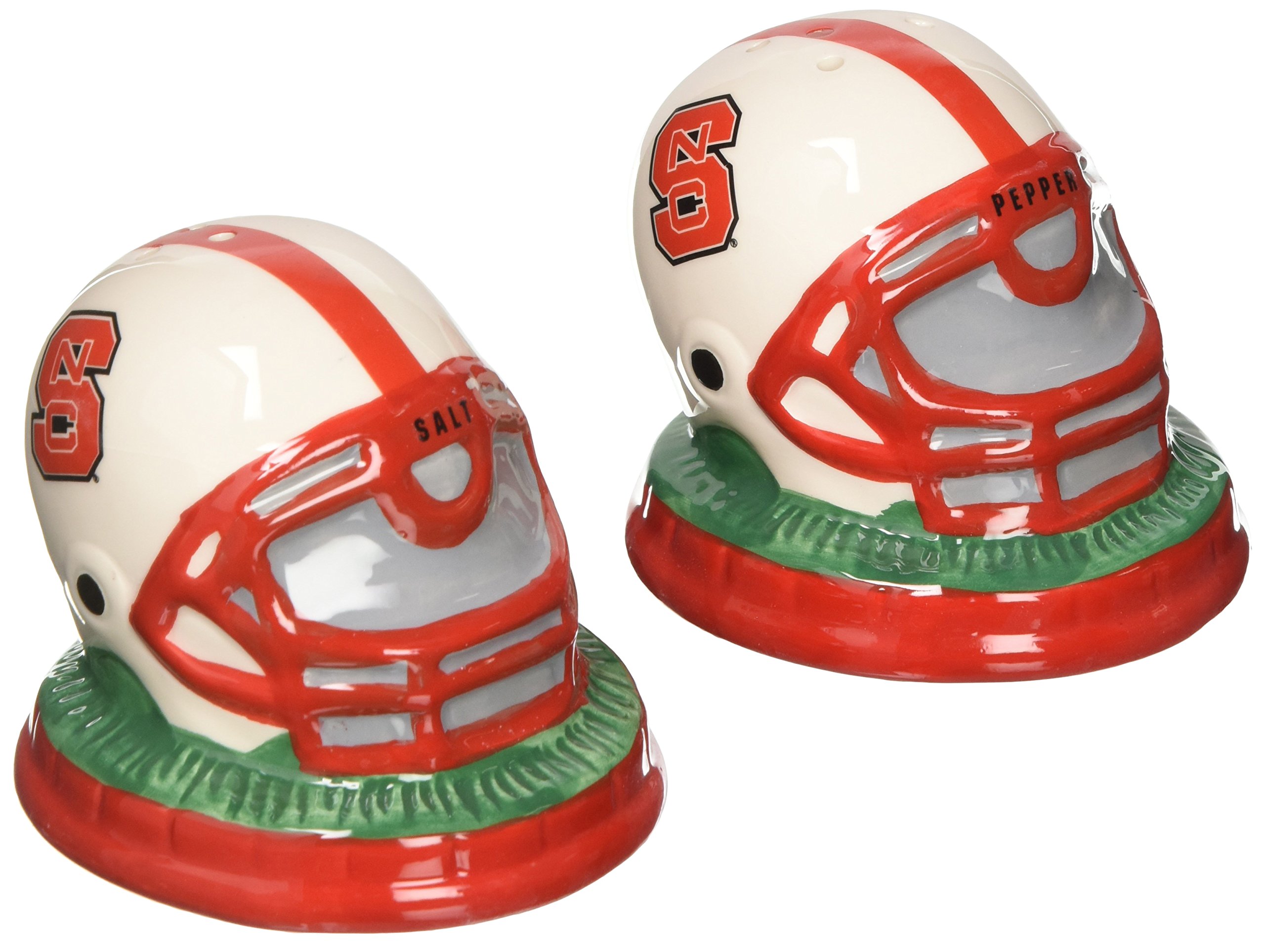 NCAA North Carolina State Wolfpack Helmet Salt and Pepper Shakers Set - Officially Licensed College Football Fan Gift for Game Day, Kitchen, and Home Decor