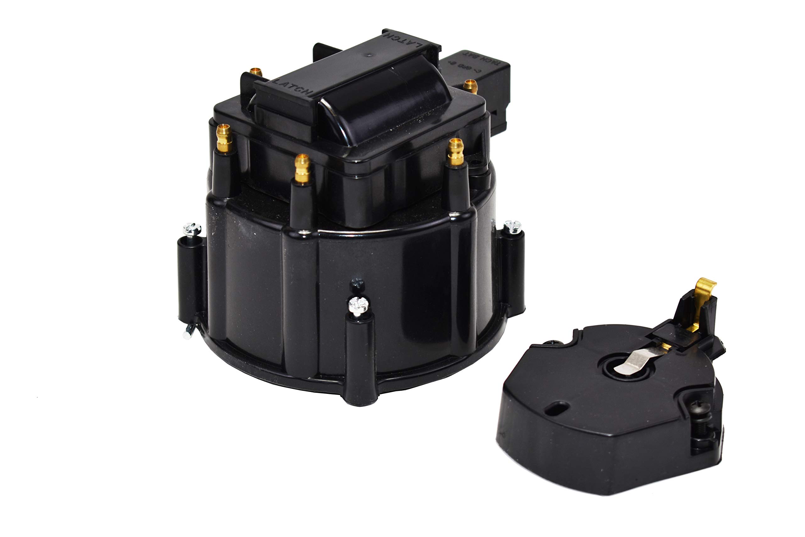 High-Performance HEI Distributor 6-Cylinder Tune-Up Kit with 65k Volt Ignition Coil (Black) - Compatible with GM, Chevy, Ford - Perfect for Engine Restoration & Classic Car Upgrades