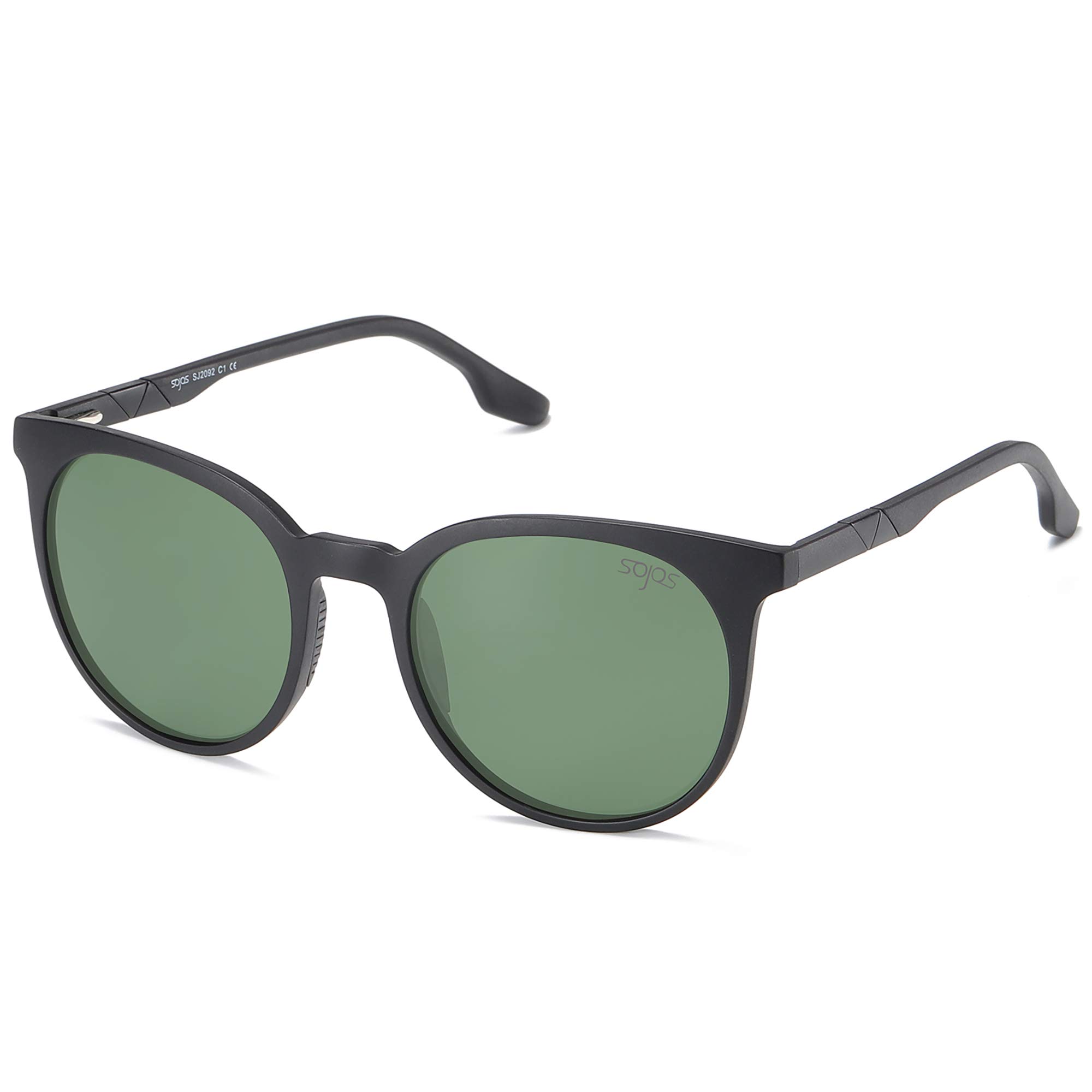 SOJOS Oversized Round Polarized Sports Sunglasses for Women & Men - Ultralight TR90 Frame, UV Protection, Unisex Athletic Sunglasses SJ2092 - Perfect for Running, Cycling, Hiking & Outdoor Activities