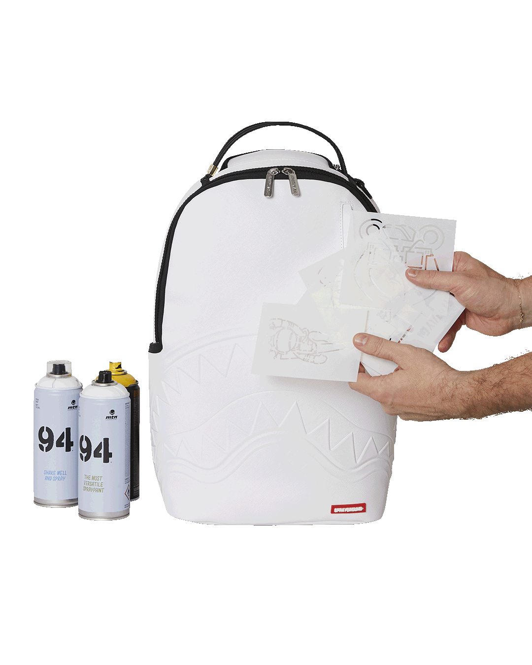 Custom Graffiti Artist Backpack - DIY Design with 9 Stencils Included | Perfect for Street Art, School & Urban Fashion