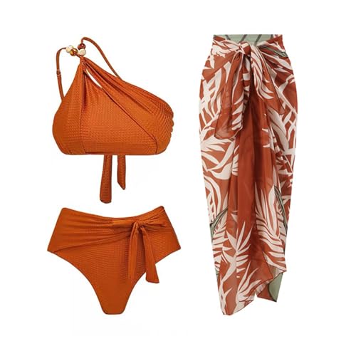 Brown Top+shorts+skirt+beads Decor