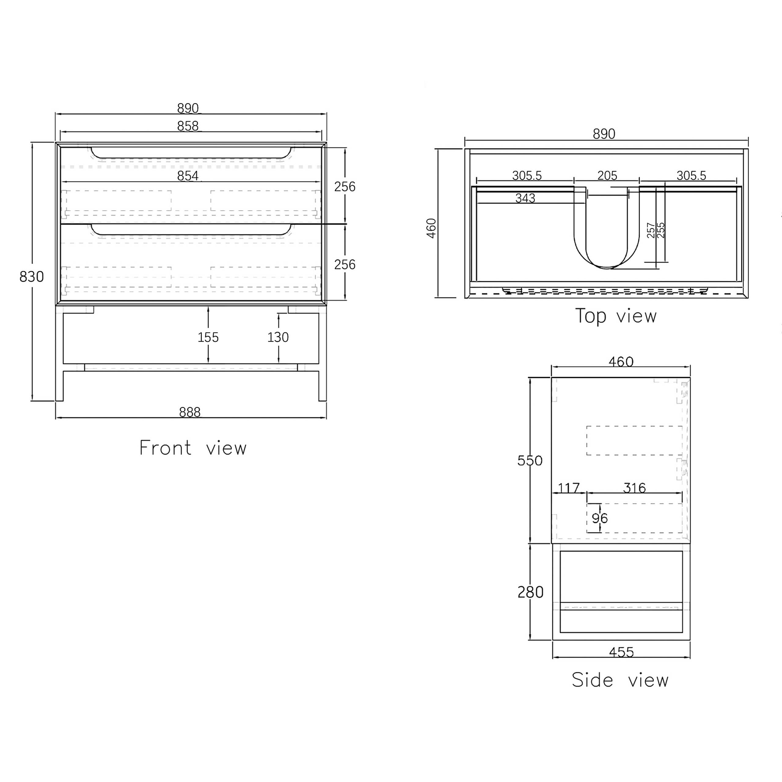 Byron Natural Oak Single Basin Bathroom Vanity - Modern Farmhouse Style for Small Bathrooms, Powder Rooms & Guest Baths