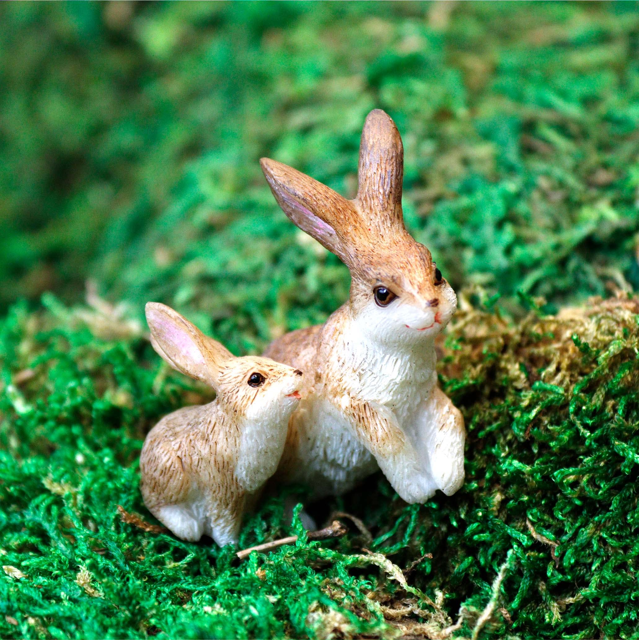 2 Inch Miniature Fairy Garden Figurine Set - Mama & Baby Animal Statues for Fairy Gardens, Terrariums, Home Decor | Perfect for DIY Fairy Houses, Tabletop Displays & Gift Giving