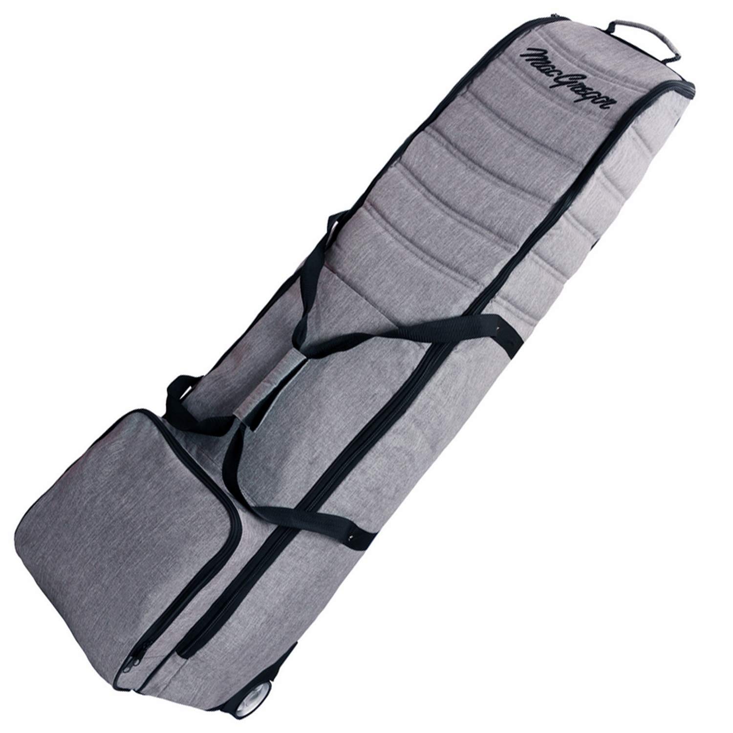 MacGregor Golf Deluxe Padded Travel Cover with Wheels - Heather Grey | Protective Golf Bag Case for Air Travel & Storage | Durable Water-Resistant Golf Club Carrier for Men & Women
