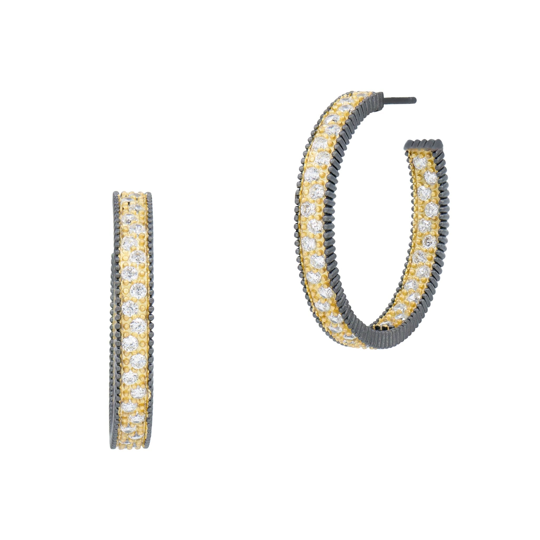 Signature Cityscape Shimmer Hoop Earrings for Women - Trendy Urban Jewelry for Night Out & Special Occasions