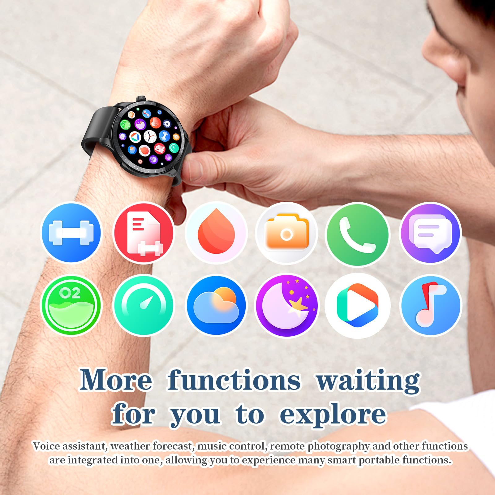 EarlySincere Smart Watch with Call Function - 1.39