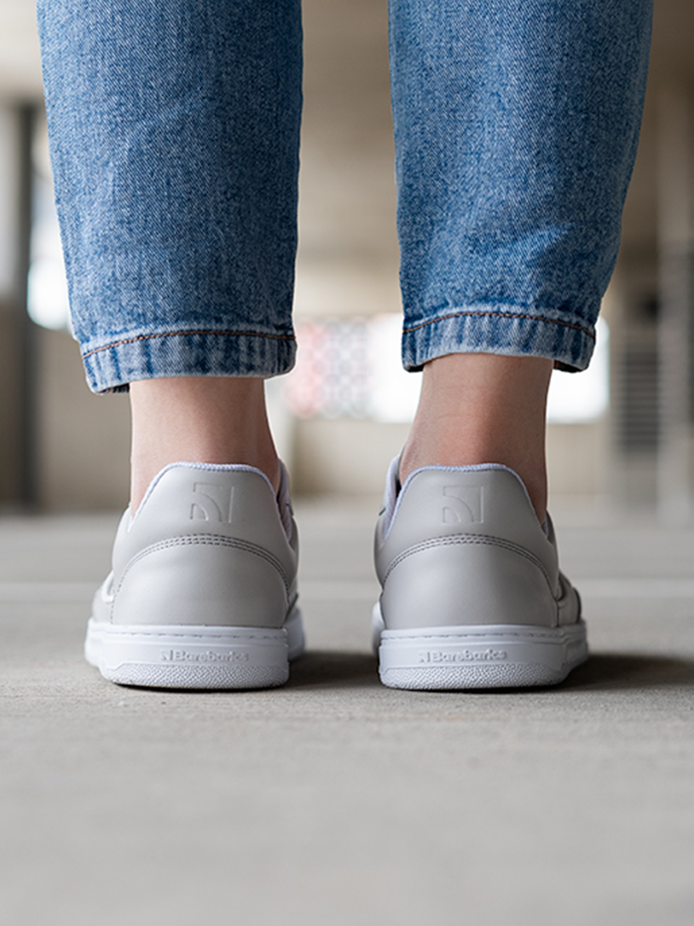 Barebarics Arise Barefoot Sneakers for Women & Men - Light Grey Minimalist Shoes for Running, Walking & Gym Workouts