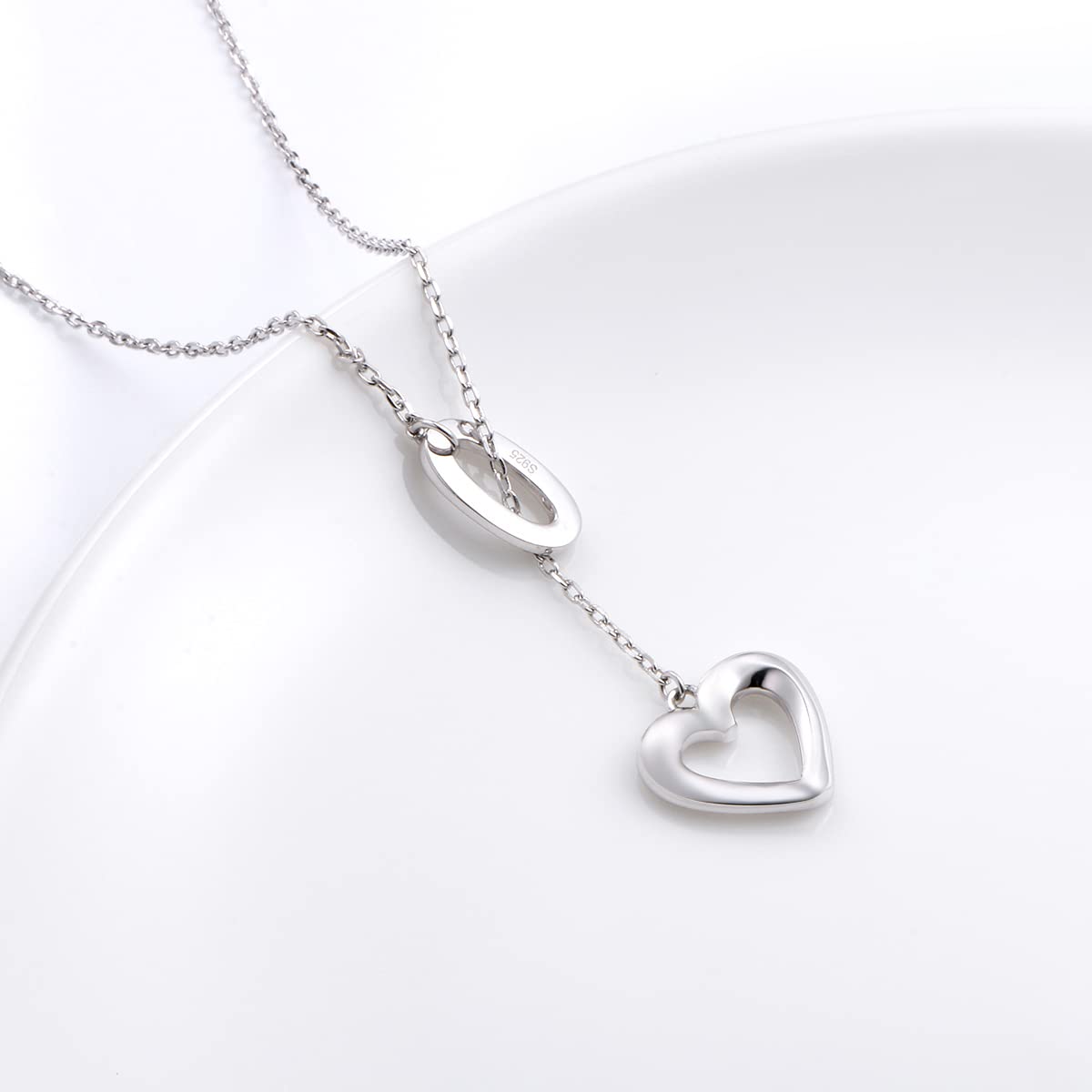 925 Sterling Silver Adjustable Y-Shaped Lariat Chain Necklace for Women & Teens | Long Layering Necklace | Perfect for Date Night, Office Wear & Gift Giving