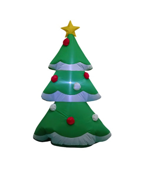3.5' Airblown® Inflatable Christmas Tree with Snowy Layers - Outdoor Holiday Decoration for Yard, Garden, and Party Decor