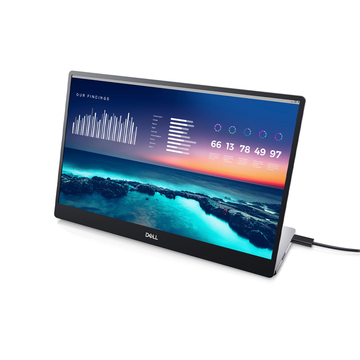 Dell P1424H 14-inch Full HD Portable Monitor - USB-C HDMI Laptop Second Screen for Business Travel, Gaming, and Remote Work