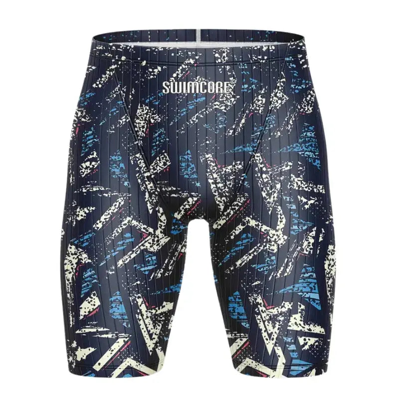 Men's & Boys' Swim Jammers - Swimcore Urban Camo Strike Print Performance Swimwear for Competitive Swimming & Training