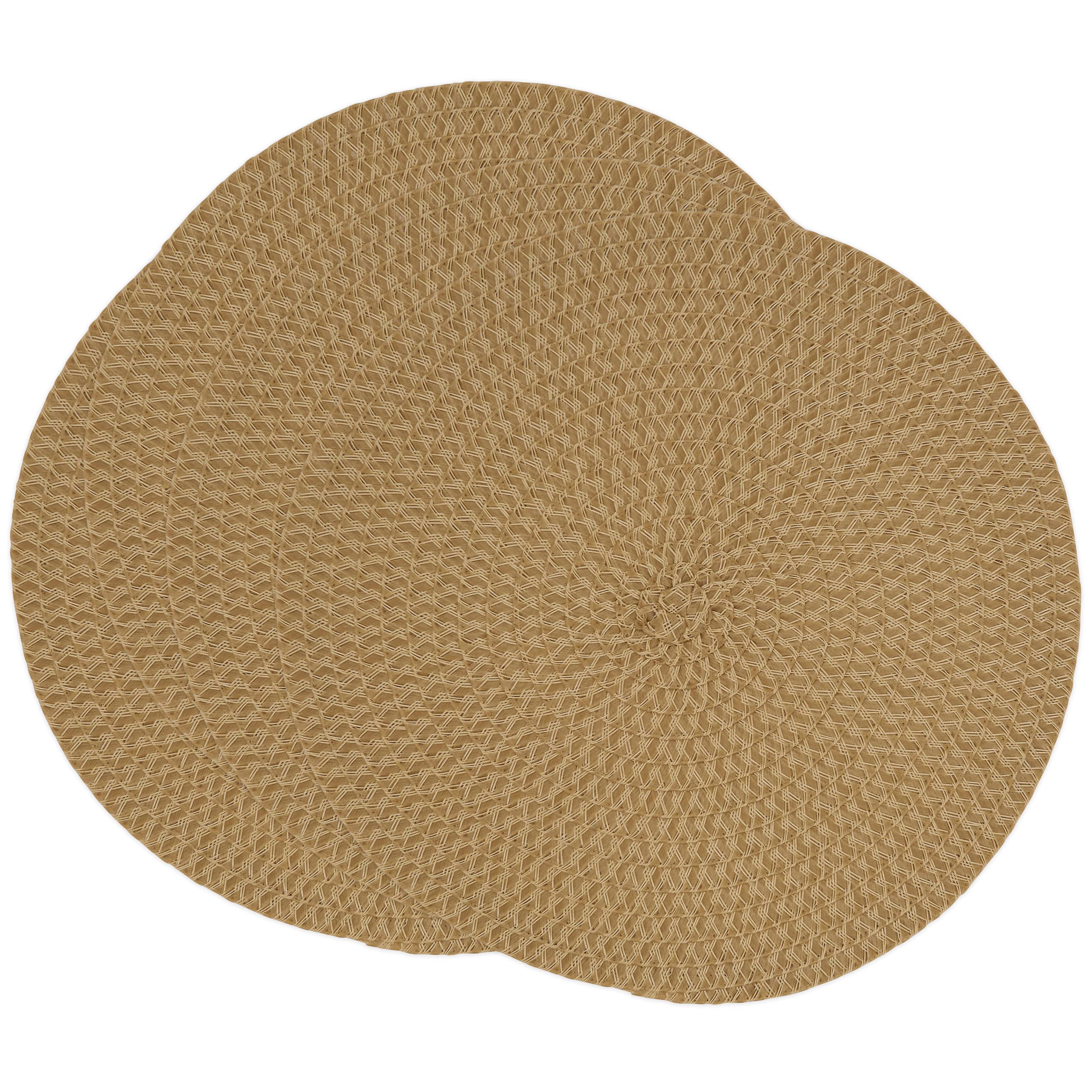 Round Non-Slip Placemats Set of 4 - Stylish Dining Table Mats for Everyday Use, Dinner Parties & Home Decor - Durable & Washable