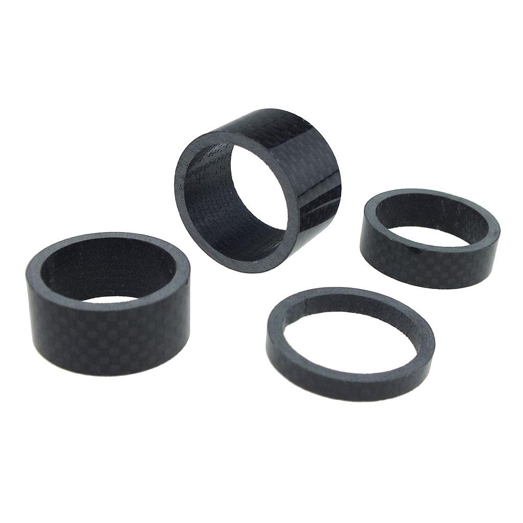 4-Piece Headset Spacer Set - Front Bicycle Fork Washer & Height Adjuster for Mountain & Road Bikes - Perfect for Cycling Maintenance & Bike Upgrades
