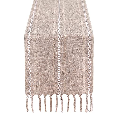 Hemstitched Light Coffee