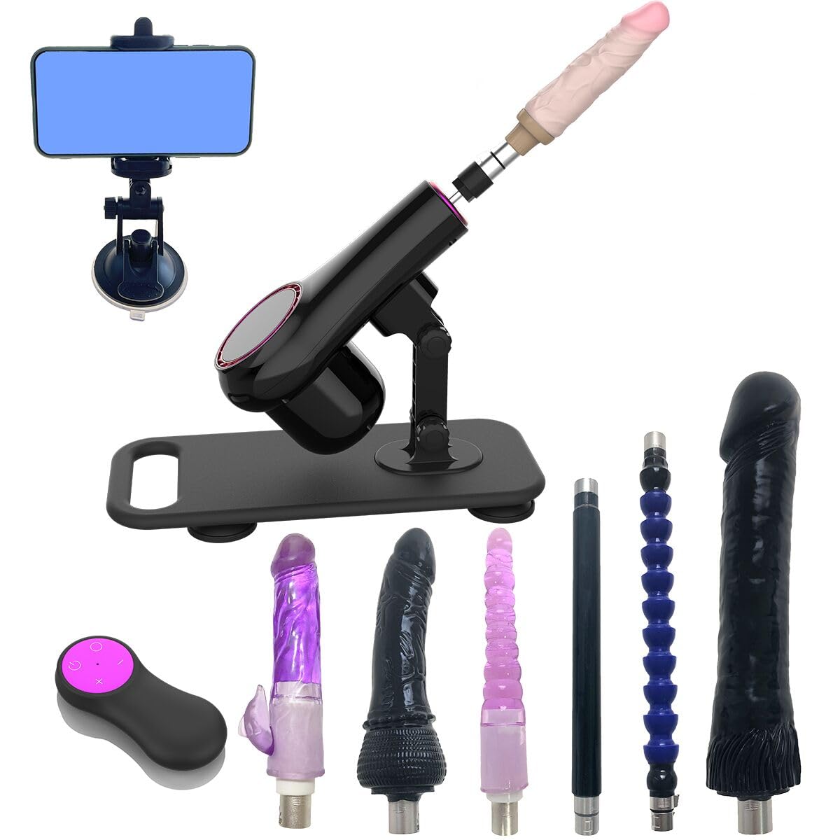 Upgrade Sex Machine - Adjustable Speed & Angle Thrusting Adult Toy with 3 XLR Dildo Attachments for Women & Men - Hands-Free Play for Couples & Solo Use in Bedroom & BDSM Scenes