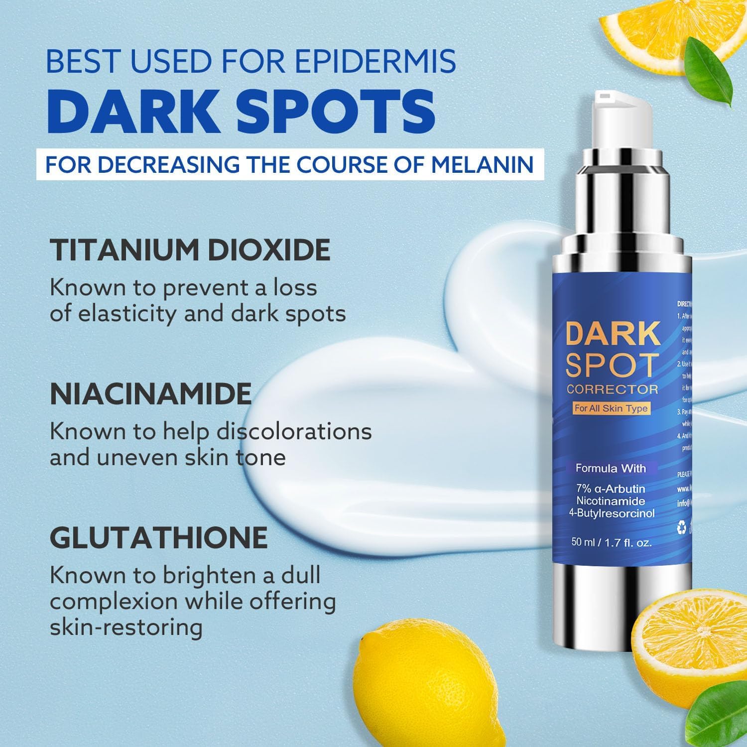 Dark Spot Remover Cream for Face & Body - Sun Spot & Age Spot Corrector Treatment (1.7 oz) | Brightening Skincare for Hyperpigmentation, Acne Scars & Uneven Skin Tone | Perfect for Daily Skincare Routine & Post-Sun Care