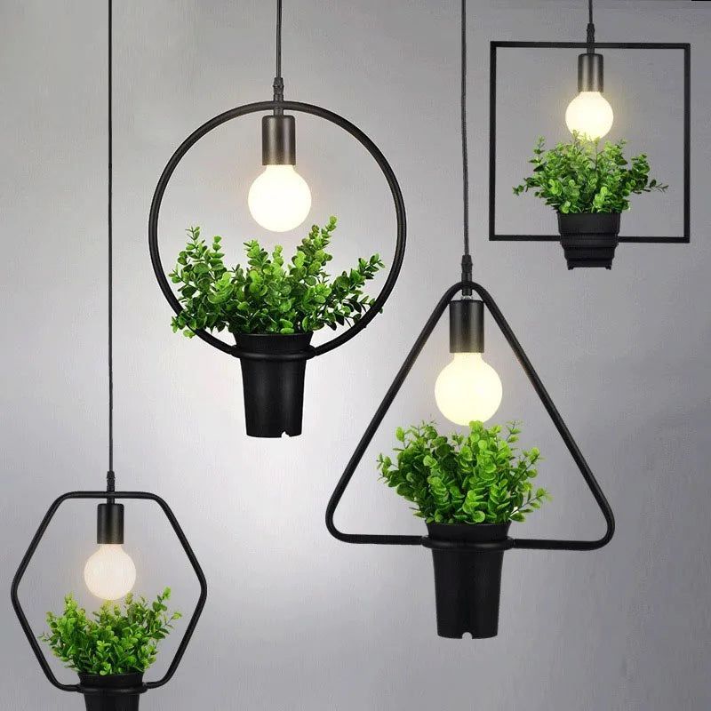 Modern Atmosphere Plant Hanging Light Pendant - Indoor Boho Decor for Living Room, Bedroom, Balcony | Perfect for Home, Cafe, Office Decoration
