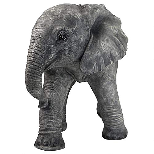 Design Toscano Eloise The Baby Calf Elephant Statue - Handcrafted Resin Elephant Sculpture for Home Decor, Garden Ornament, and Unique Gift Idea