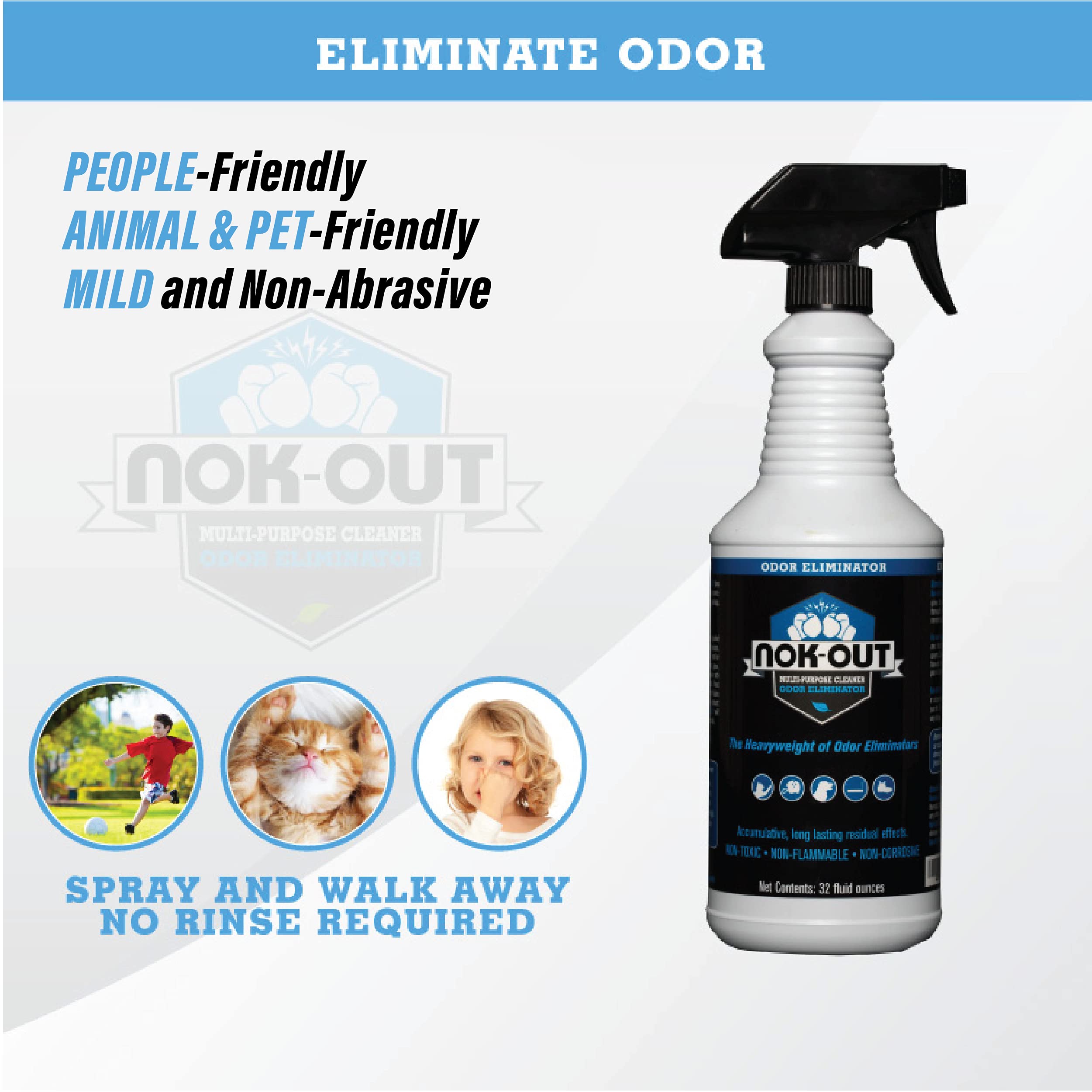 Natural Pet Odor Eliminator Spray - 16oz (6-Pack) | Dog & Cat Deodorizer for Home, Carpet & Furniture | Safe for Pets & Kids | Eliminates Bad Smells from Urine, Feces & More