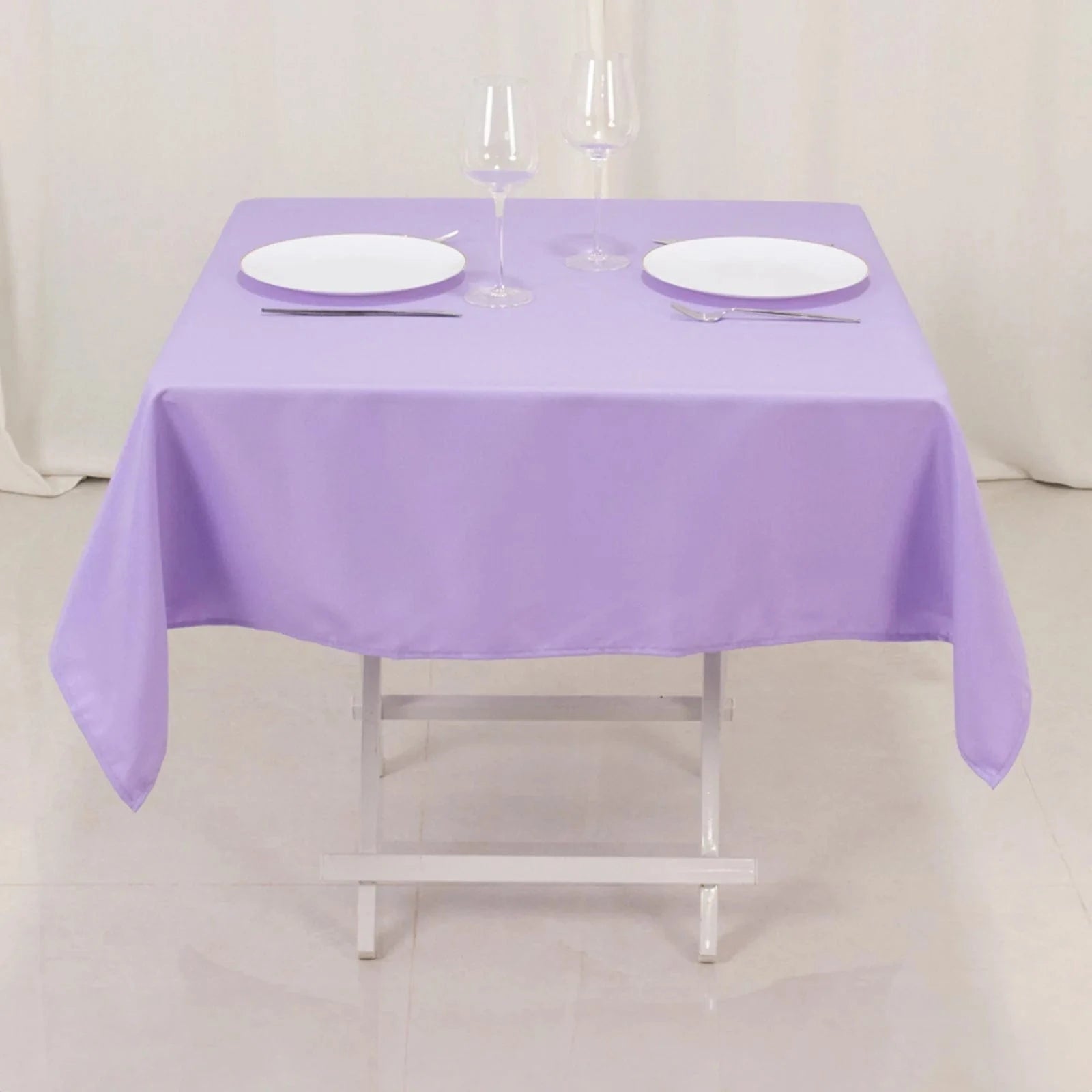 54x54 Inch Premium Square Polyester Tablecloth - Wrinkle & Stain Resistant - Perfect for Dining Tables, Parties, Weddings & Events