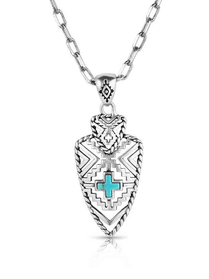 Montana Silversmiths NC5863 Southwest Pattern Women's Sterling Silver Necklace - Perfect for Western Fashion, Boho Style & Native American Jewelry Lovers