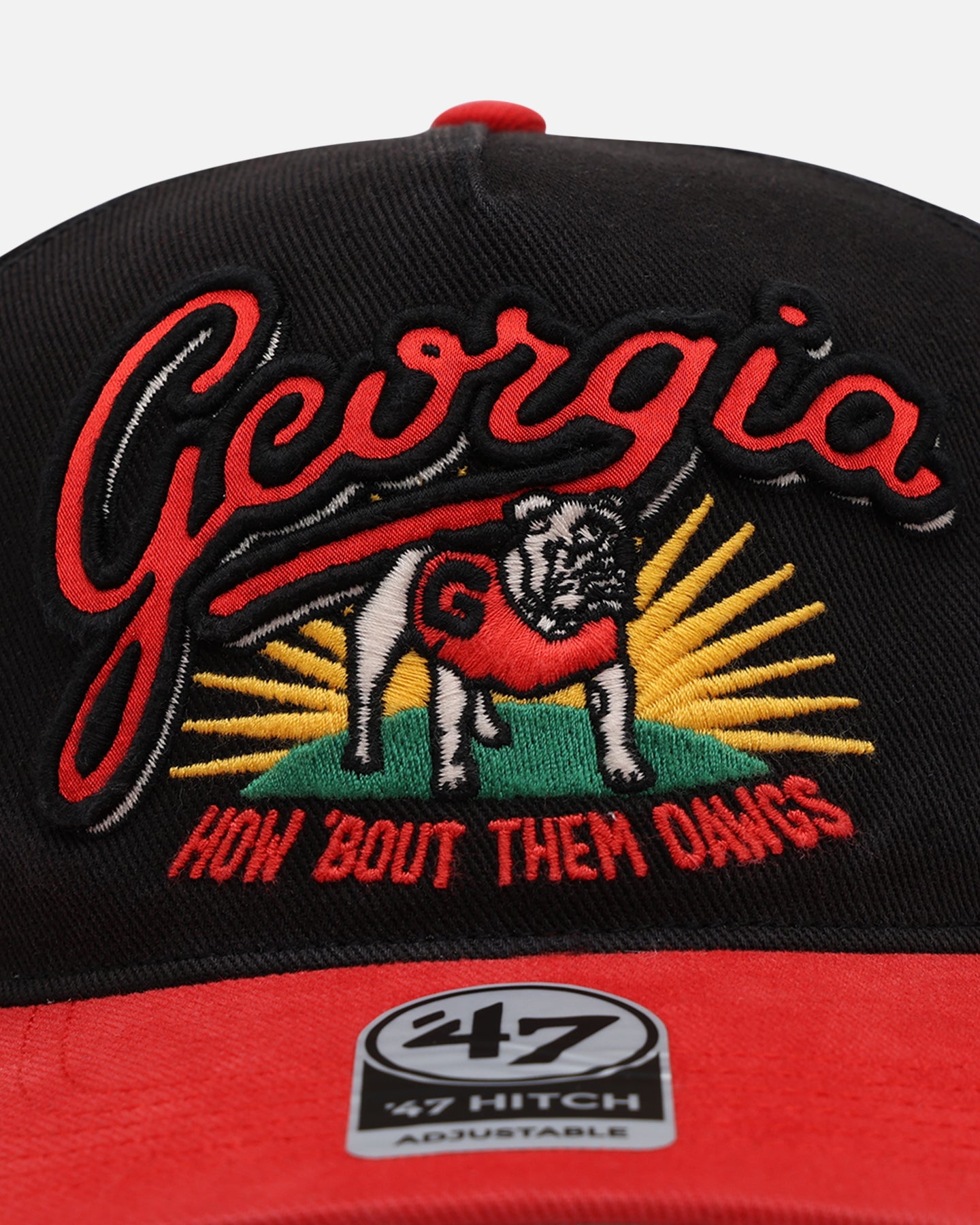 47 Brand Georgia Bulldogs 'NCAA Trophy Case' Premium Hitch Snapback Black Hat - Adjustable Baseball Cap for Sports Fans, Game Day & Casual Wear