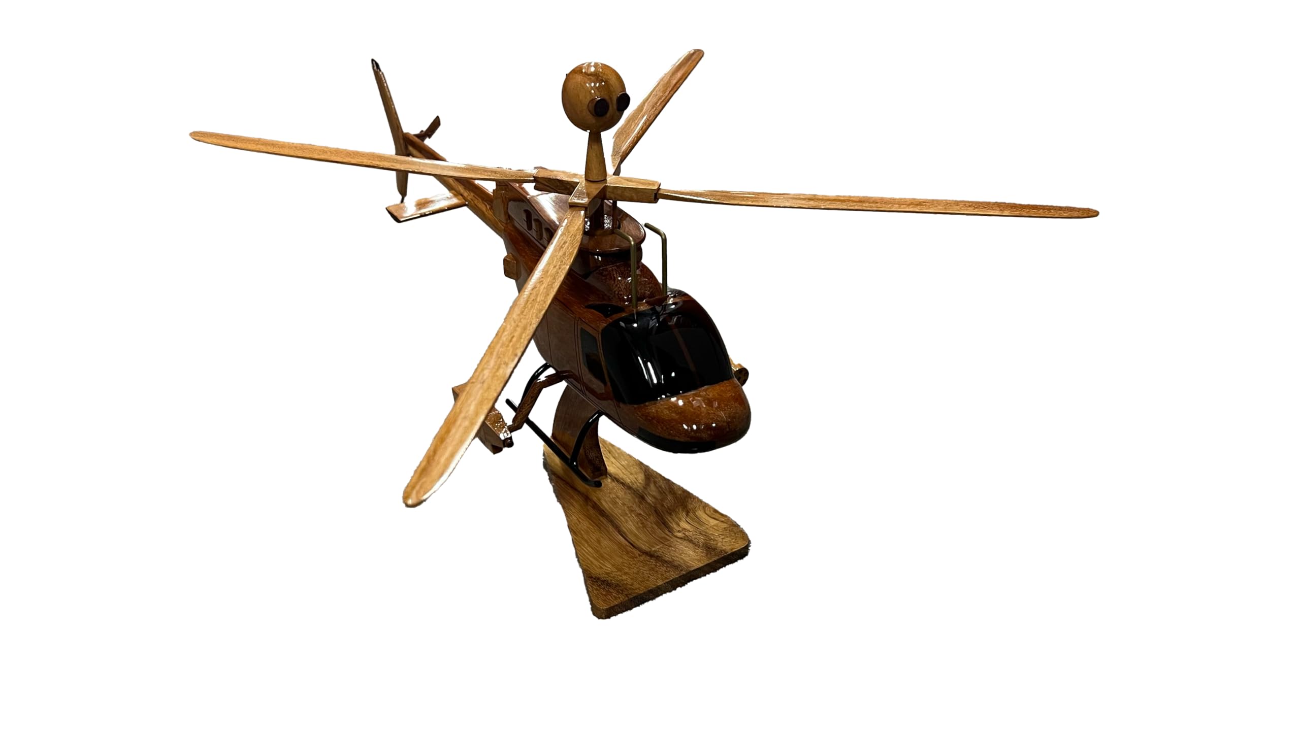 OH58 Kiowa Helicopter Model - Handcrafted Mahogany Wood Desktop Display - Perfect for Military Collectors, Office Decor & Aviation Enthusiasts