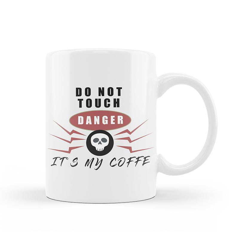 Don't Touch Coffee Mug - Funny Novelty Ceramic Cup for Office, Home & Gifts - Perfect for Coffee, Tea & Hot Beverages