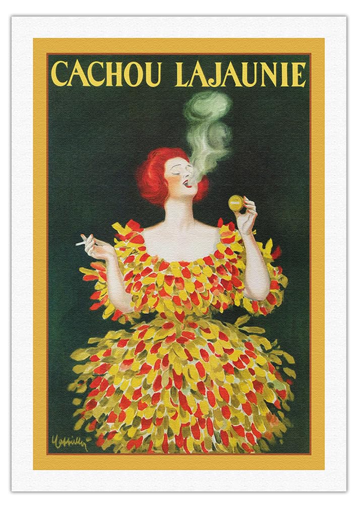 Vintage Leonetto Cappiello Cachou Lajaunie Licorice Breath Mints Art Print - 27x40 Inch Rolled Canvas Poster - 1920s French Advertising Fine Art Reproduction for Home & Office Decor