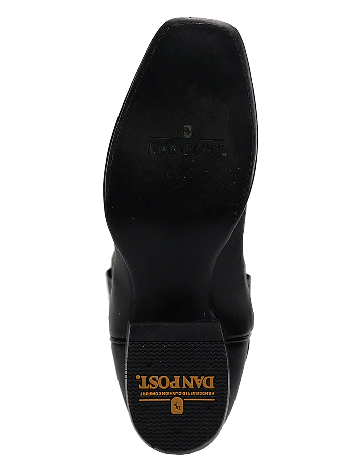 Dan Post DP3356 Men's Square Toe Western Boots - Black Leather Cowboy Boots for Riding, Country Dancing & Western Fashion