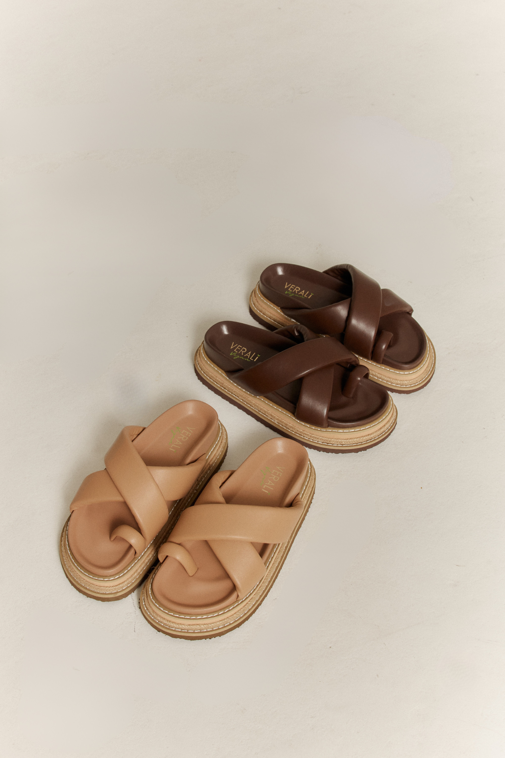 Thelma Flatform Slides for Women - Dark Camel Tan Comfortable Summer Sandals | Perfect for Beach, Pool, and Casual Outfits