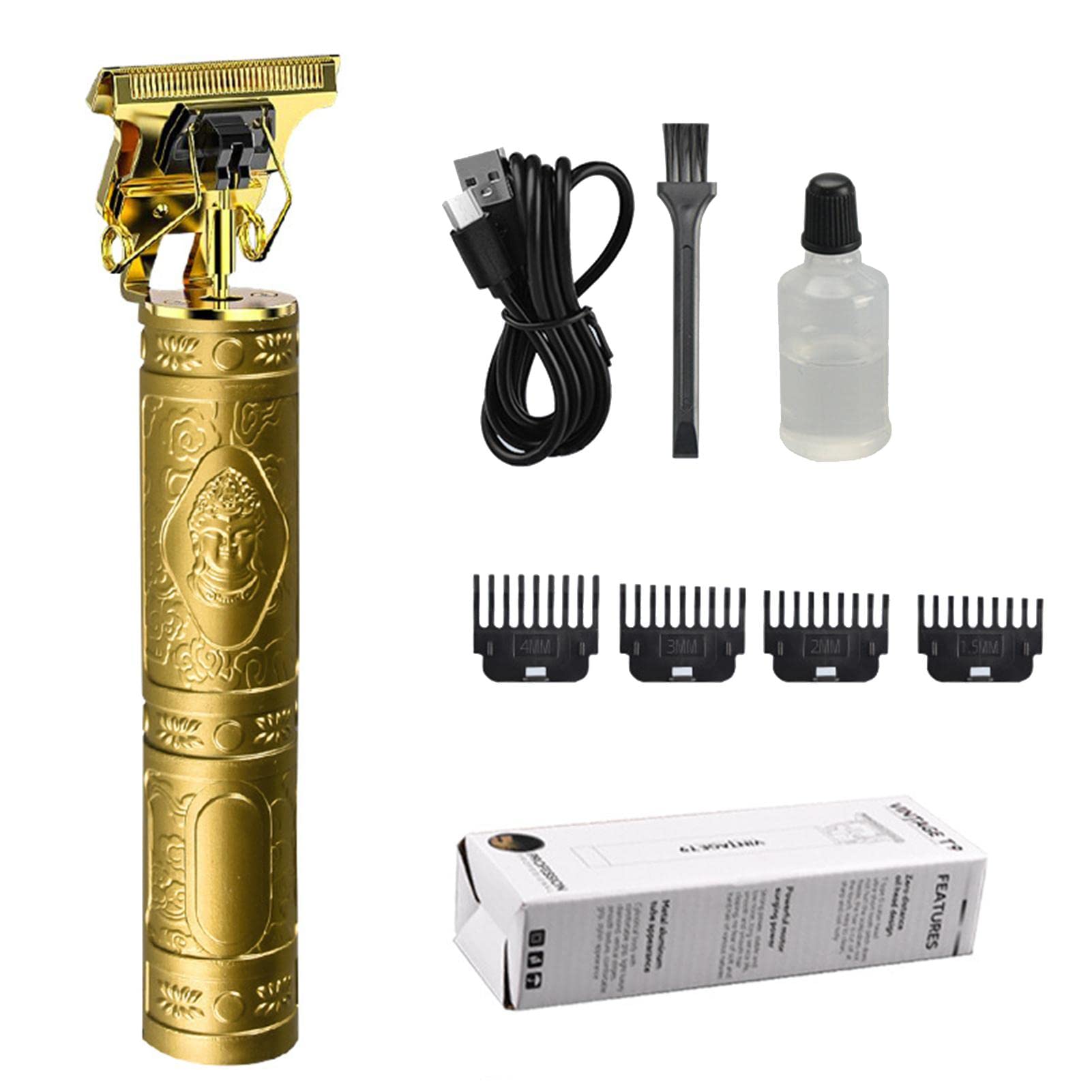 Ocobetom Professional Cordless Hair Clippers for Men - Zero Gap Adjustable Hair Trimmer with 3 Guide Combs | Best for Home Haircuts, Beard Trimming & Family Grooming | Ideal for DIY Styling, Travel & Barbershop Use
