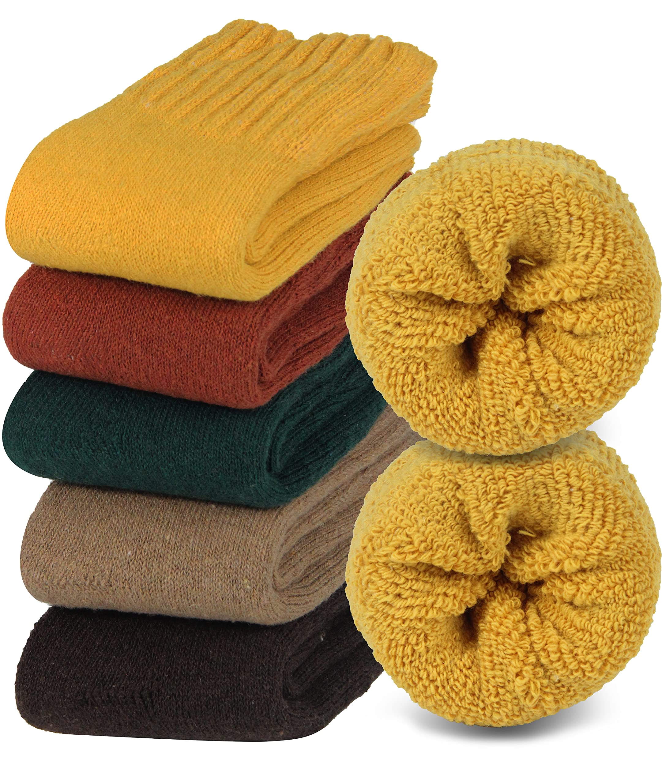 BomKinta Women's Winter Boot Socks - Thick Warm Solid Crew Socks for Cold Weather, Cozy Thermal Socks for Boots & Shoes - Perfect Christmas Gift for Her (Ideal for Snow Days, Hiking & Outdoor Activities)