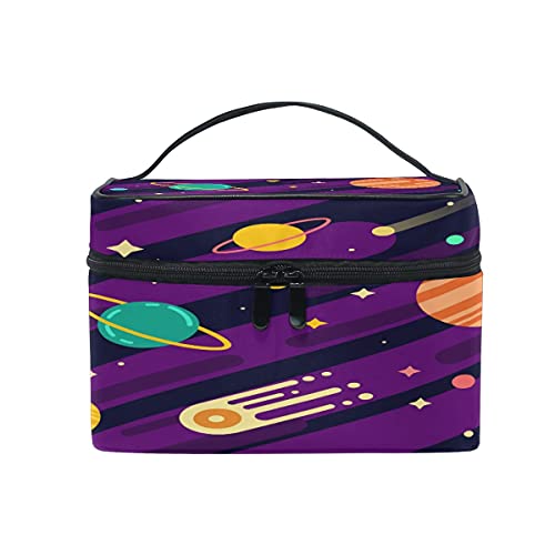 Galaxy Cosmetic Bag - Waterproof Travel Makeup Pouch with Zipper for Women | Space Universe Design | Perfect for Travel, Gym, and Daily Storage Organizer