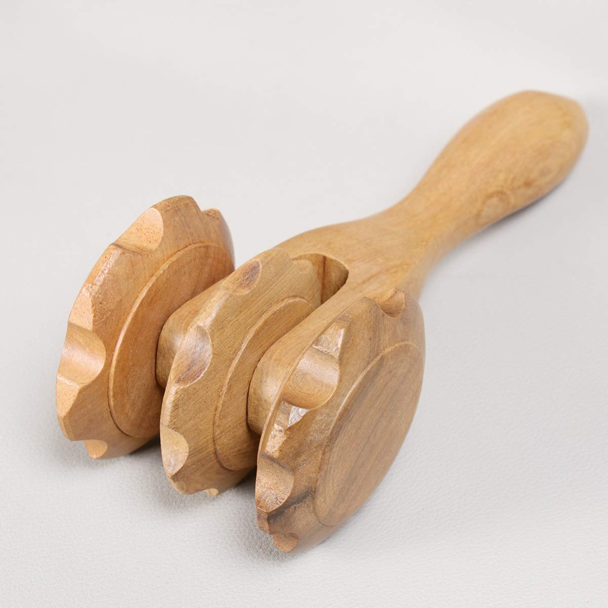 EXCEART Wooden Muscle Roller Stick - Full Body Massager for Neck, Back, Calf & Foot Pain Relief - Trigger Point Therapy & Deep Tissue Massage - Natural Bamboo Massage Wheel for Athletes, Yoga & Post-Workout Recovery